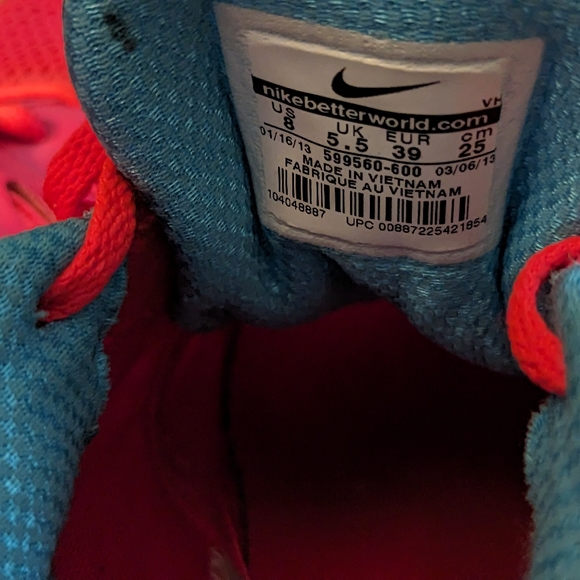 Nike Dual Fusion Lite Women's Walking Running Sneakers Red Orange Size 8 - Picture 5 of 8